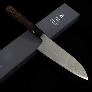 NIGARA VG10 Santoku Damasco martillado Mango de wengué (180 mm)