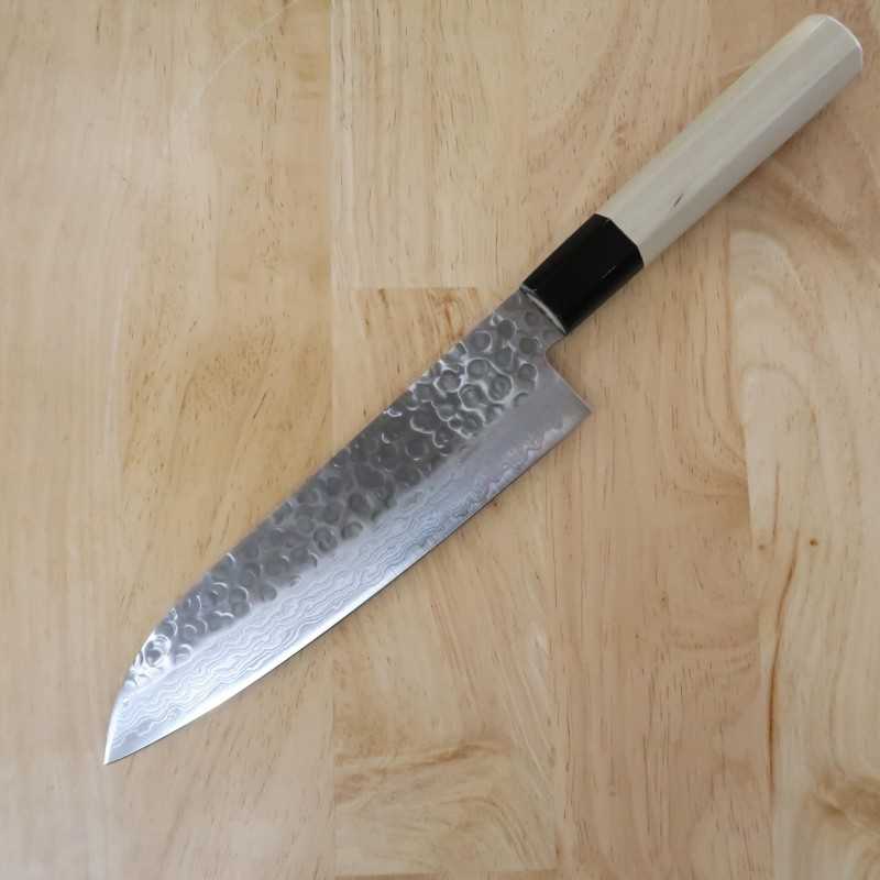 堺孝行 SAKAI TAKAYUKI 45層ダマスカス 三徳 六角半丸柄 (180mm)