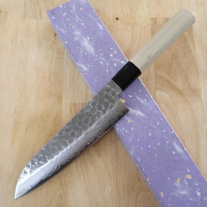 堺孝行 SAKAI TAKAYUKI 45層ダマスカス 三徳 六角半丸柄 (180mm)