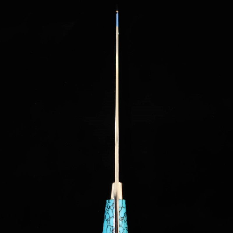 SAJI TAKESHI R2 Santoku acabado diamante, turquesa azul (180mm)
