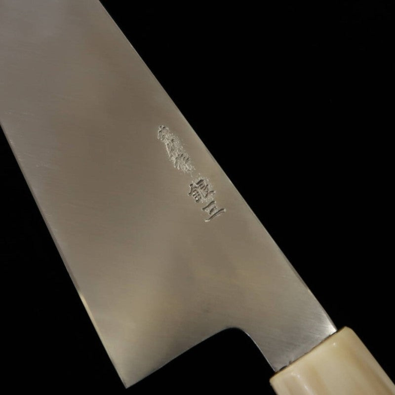 三浦佩 MiuraObidama  片刃牛刀 銀紙三号 霞仕上げ  (240mm)