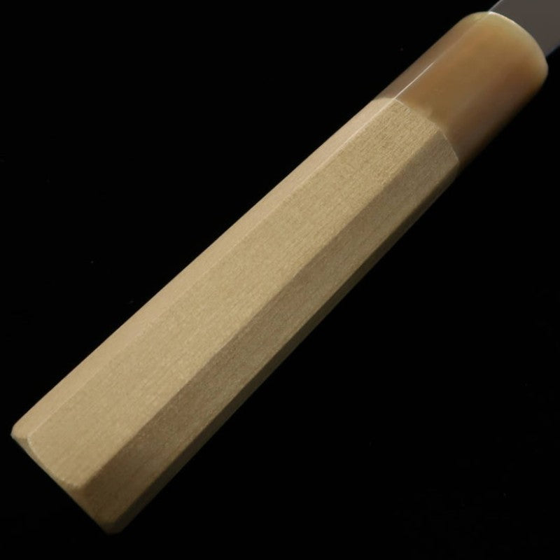 三浦 佩 MIURA Obidama 片刃牛刀 銀紙三号 鏡面仕上げ 朴八角柄  (240mm)