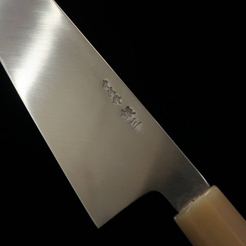 三浦 佩 MIURA Obidama 片刃牛刀 銀紙三号 鏡面仕上げ 朴八角柄  (240mm)