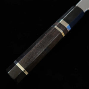 MiuraObidama Gyuto à un seul tranchant, acier bleu n°2, manche ébène avec bague argentée (240 mm)