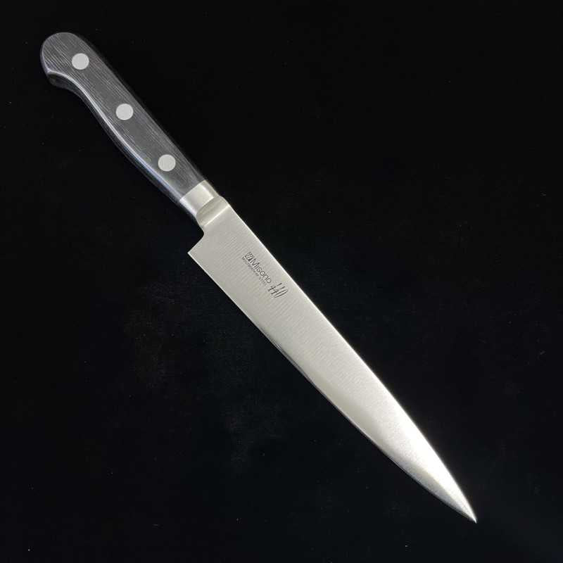 Fileteador MISONO acero 440, mango de laminado negro (180/210 mm)