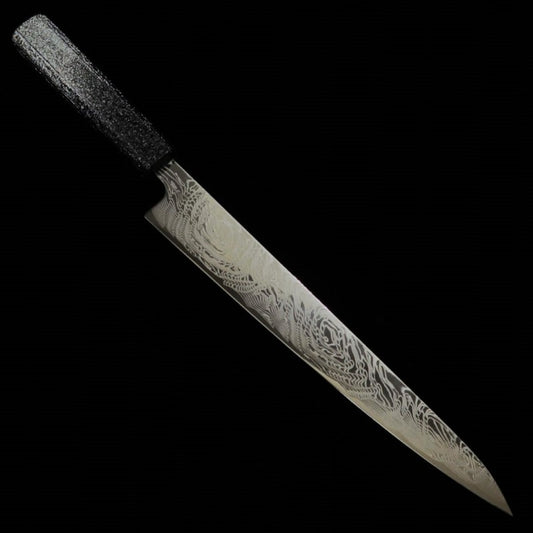 Sujihiki MIURA Uzunami Stainless Steel SLD Lacquer Custom Handle (240mm) 