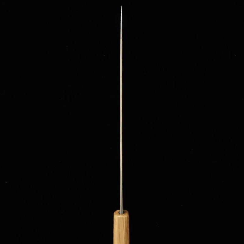 HADO Sujihiki, acier bleu n°1, finition kuro-uchi, damas, manche en écorce de cerisier marbrée (240/270 mm)