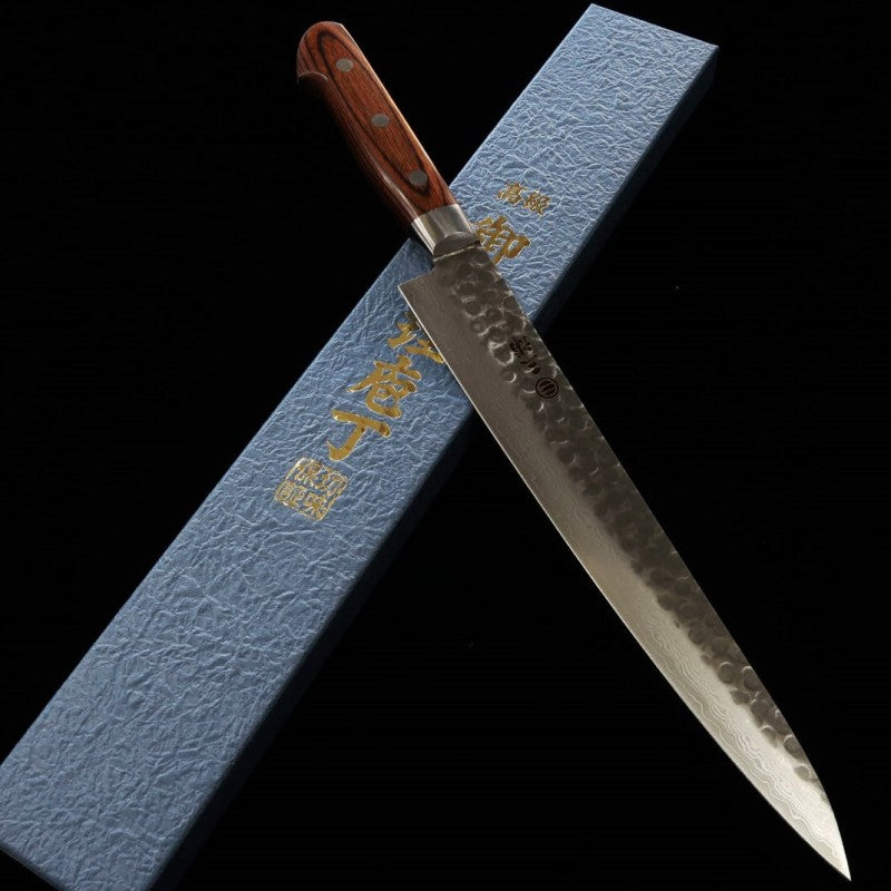 Miura Sujihiki VG-10 Damascus Mahogany Plywood (240mm)