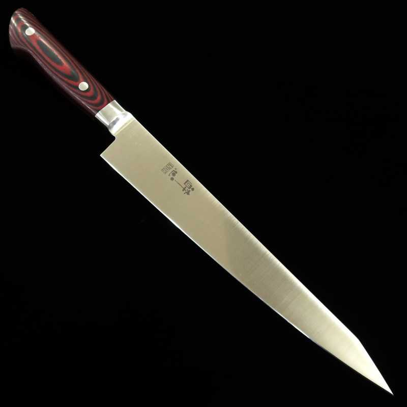 SUISIN INOX PREMIUM Sujihiki mango de micarta rojo/negro (240/270 mm)