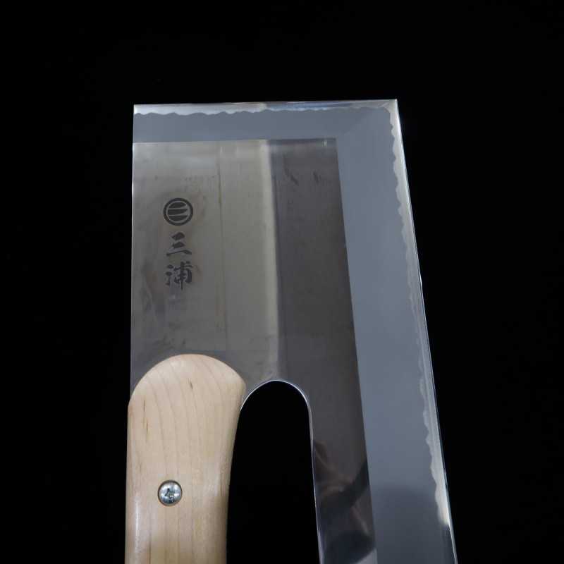 三浦 MIURA  白鋼 そば切 右利き用 磨 楓柄 (300mm)