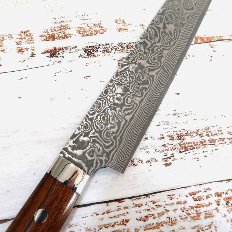 佐治武士SAJI TAKESHI 筋引 R2 ブラックフィニッシュ  アイアンウッド柄 （240mm）