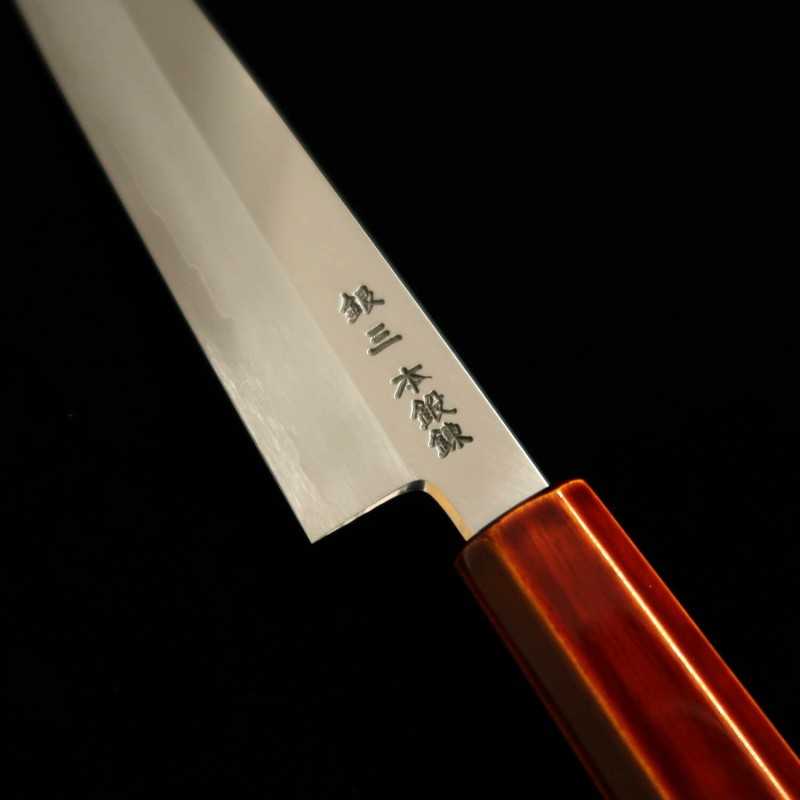HADO Hagane Gin-san n°3, couteau à trancher, manche octogonal en cerisier laqué (240 mm)