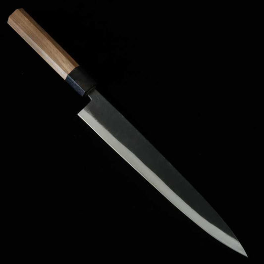 MIURA Sujihiki Blue Steel Black Finish Walnut Handle (240mm)