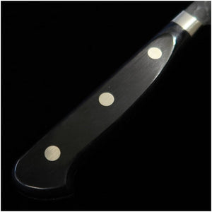 Miura MIURA Sujihiki Aogami Super, martelé, finition noire, manche en bois composite noir (240mm)