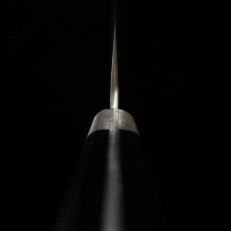 Miura MIURA Sujihiki Aogami Super, martelé, finition noire, manche en bois composite noir (240mm)