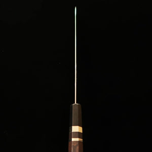 Sujihiki TADOKORO HAMONO Makoto Mirror Finish Ginsan Steel Ebony Silver Wrap Handle (270mm) 