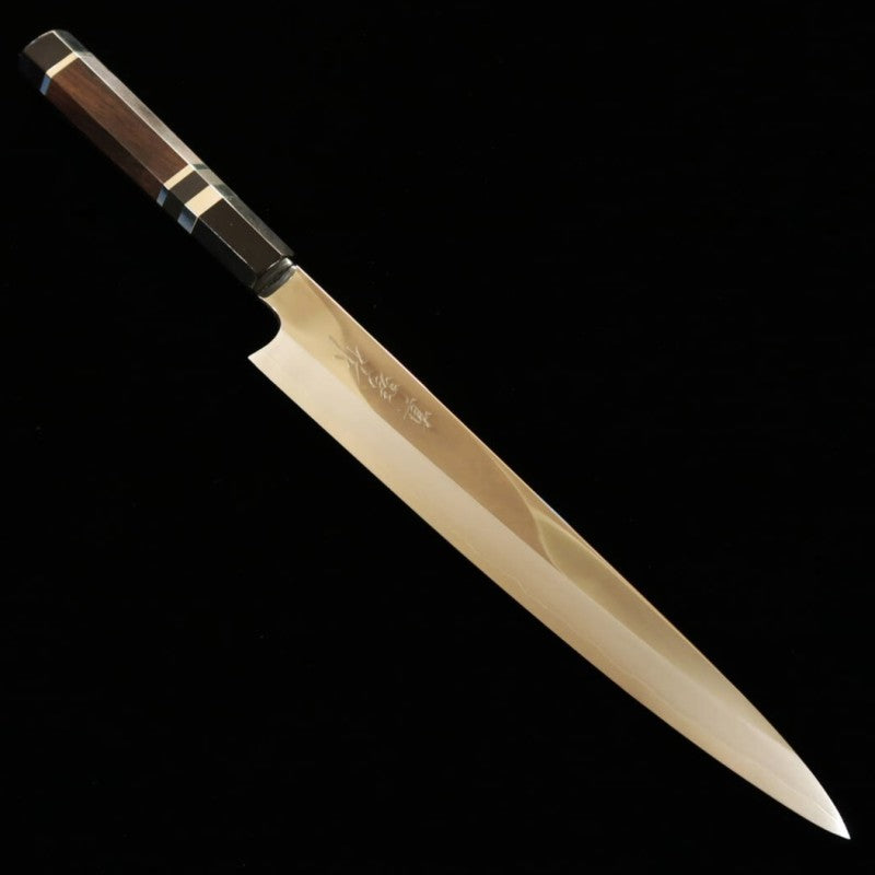Tadokoro Hamono TADOKORO HAMONO Makoto-saku Espejo Acero Gingami nº3 Sujihiki Mango de ébano con anillo de plata (240 mm)
