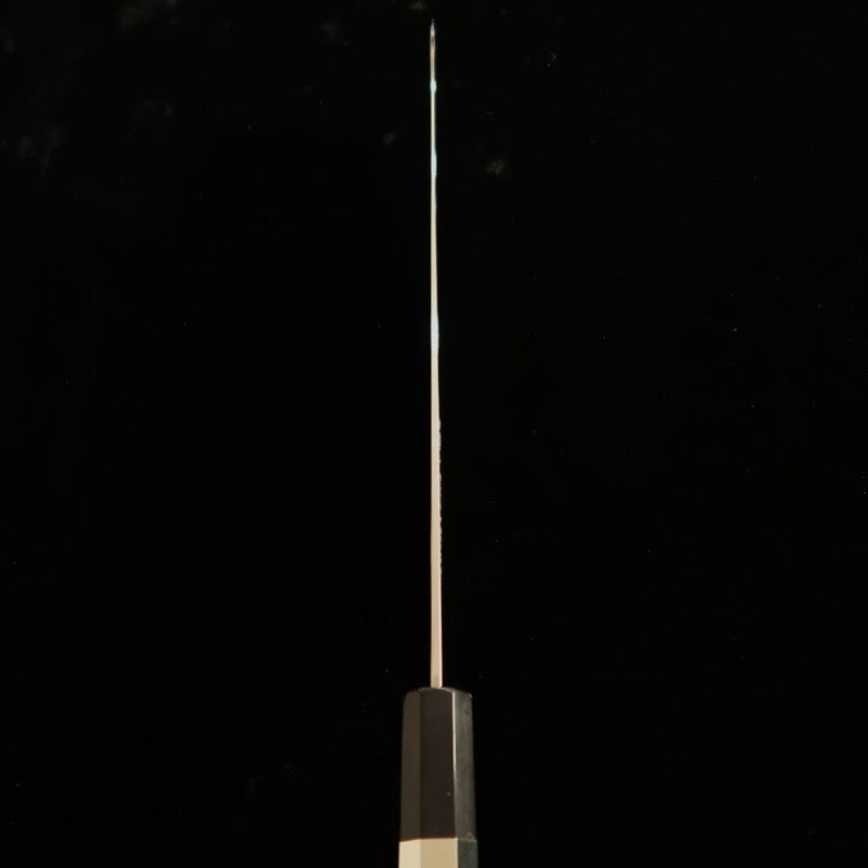 Sujihiki TADOKORO HAMONO Makoto Mirror Finish Ginsan Steel Ebony Silver Wrap Handle (240mm) 
