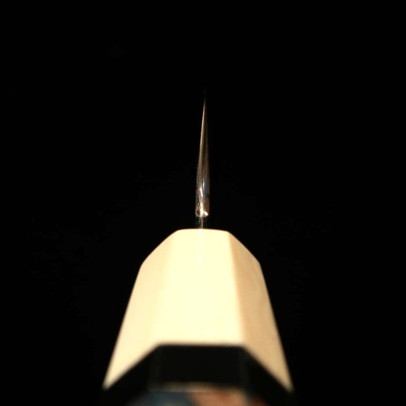 TADOKORO HAMONO Makoto Mirror Finish Ginsan Sujihiki Knife, Stabilized Wood (270mm)