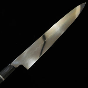 SUISIN Mizuhonyaki Ikeda Miwa Acier Blanc n°1, manche en ébène, fourreau en magnolia, couteau à trancher japonais (270 mm)