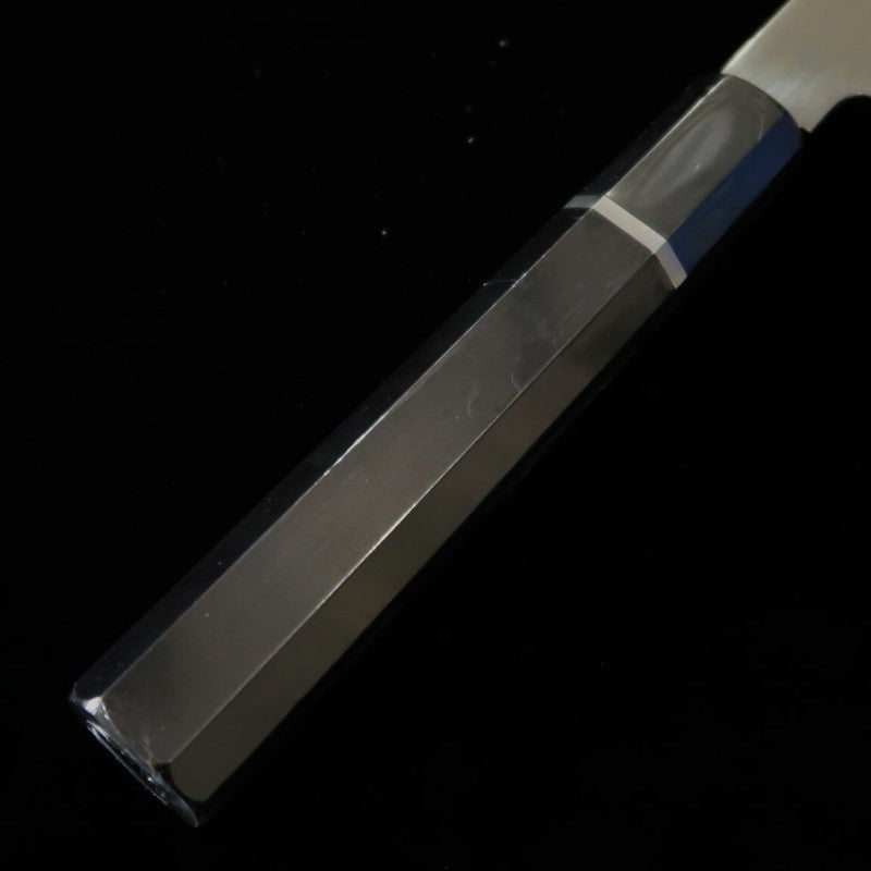 SUISIN Mizuhonyaki Ikeda Miwa Acier Blanc n°1, manche en ébène, fourreau en magnolia, couteau à trancher japonais (270 mm)