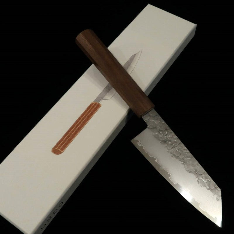 HADO Hado Shiosai SG2 martelé, manche en noyer, petit couteau Bunka (135 mm)
