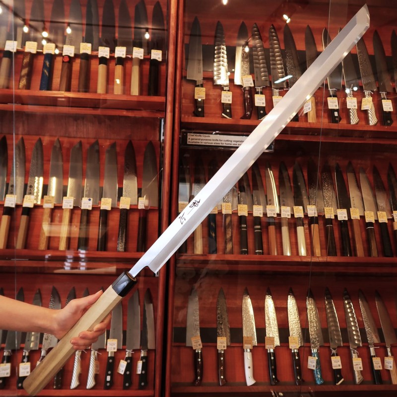 Suisin SUISIN Cuchillo para atún Yasugi Steel, mango octogonal de magnolia (450/540 mm)
