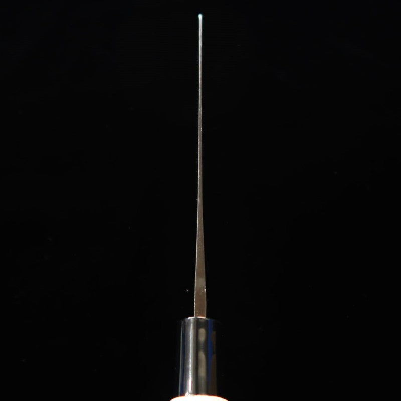 MIURA Wide Nakiri (Mochi-kiri) Shirogami No. 2 Kurouchi Magnolia Handle with ategi (185mm) 