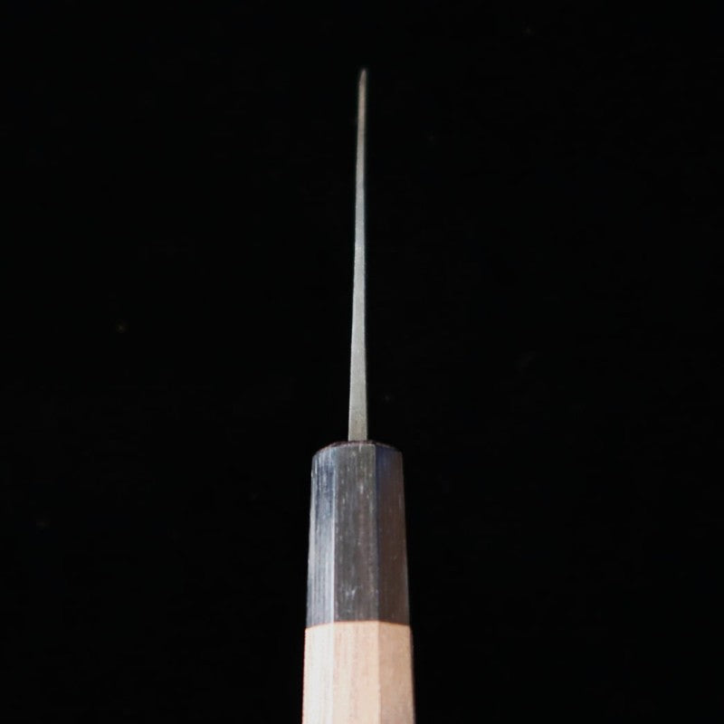 三浦 MIURA 幅広ペティ 青紙二号 黒打ち 胡桃柄 (105mm)