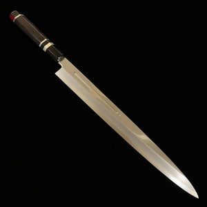 MIURA Gin-3 con canal de sangre Mango de ébano con virola de plata Funda de magnolia Yanagiba (330 mm)
