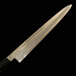 MIURA Gin-3 con canal de sangre Mango de ébano con virola de plata Funda de magnolia Yanagiba (330 mm)