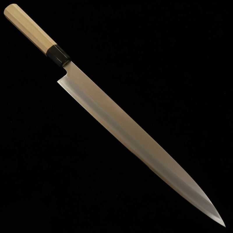 MIURA Yanagiba Acier Gin San n°3 manche octogonal en bois de magnolia et buffle (210-300mm)