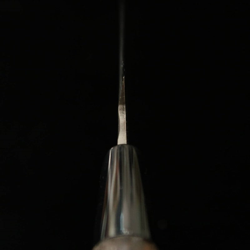 三輪 MIWA 柳刃 白紙一号 黒打ち 焼栗柄 (240mm)