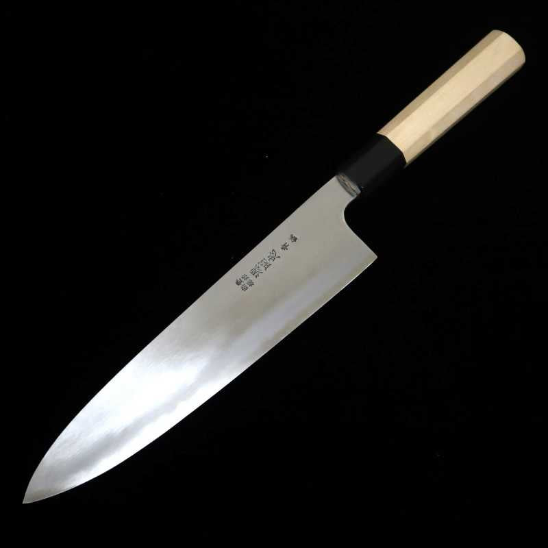 Gyuto MIZUNO Minamoto Akihisa, Aogami forjado a mano con mango octogonal de magnolia (210/240 mm)