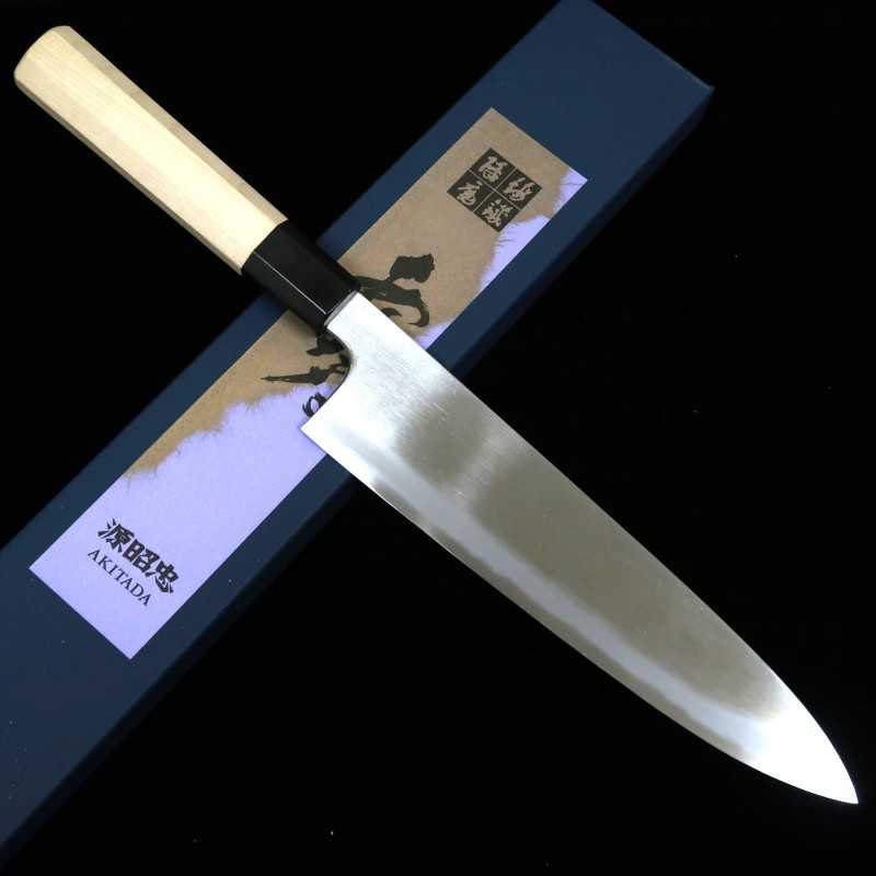 MIZUNO TANRENJO Minamoto Akitada Gyuto blue steel No.2 Magnolia octagonal handle (240mm)