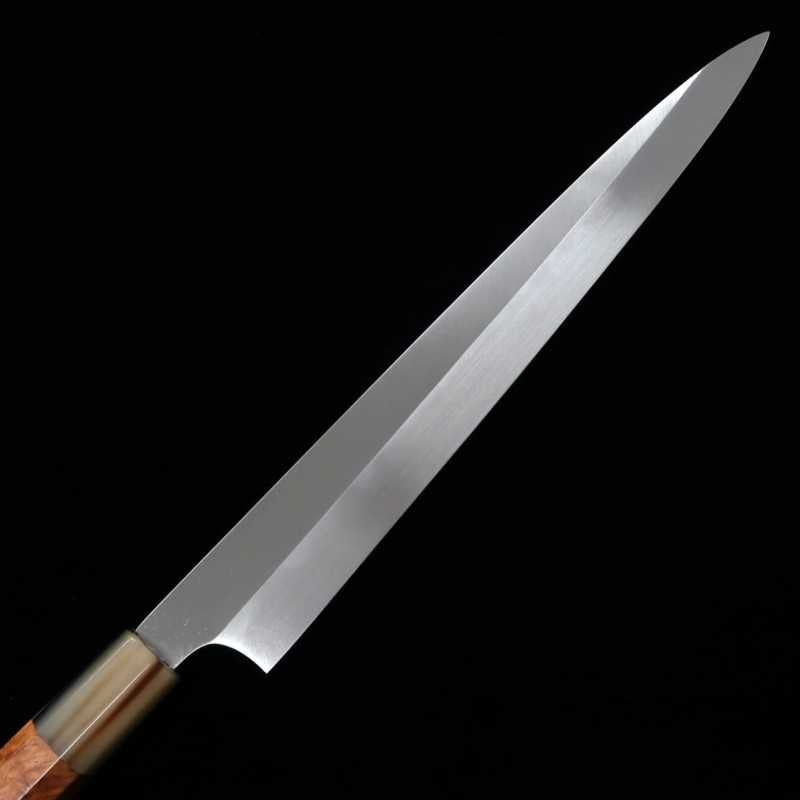 水野鍛練所 MIZUNO 源昭忠 青二鋼本焼DX 柳刃包丁 花梨柄 朴鞘付き (300mm)