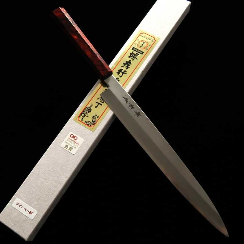 Sakai Takayuki acero molibdeno Nanairo vino carey yanagiba (270/300 mm)