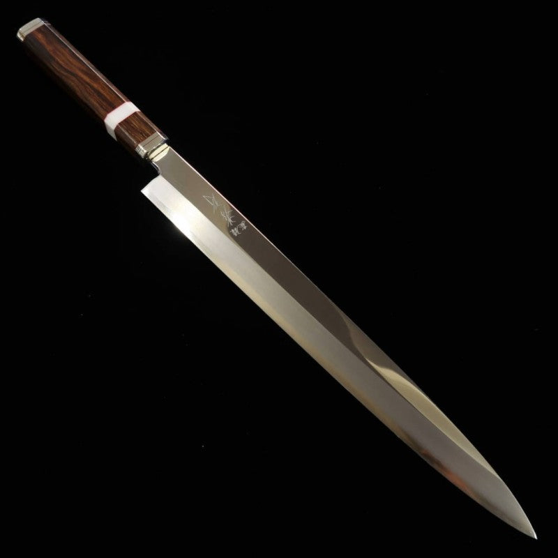 Yanagiba SAKAI TAKAYUKI Shiden Series Ginsan Steel Iron Wood Handle (300mm) 