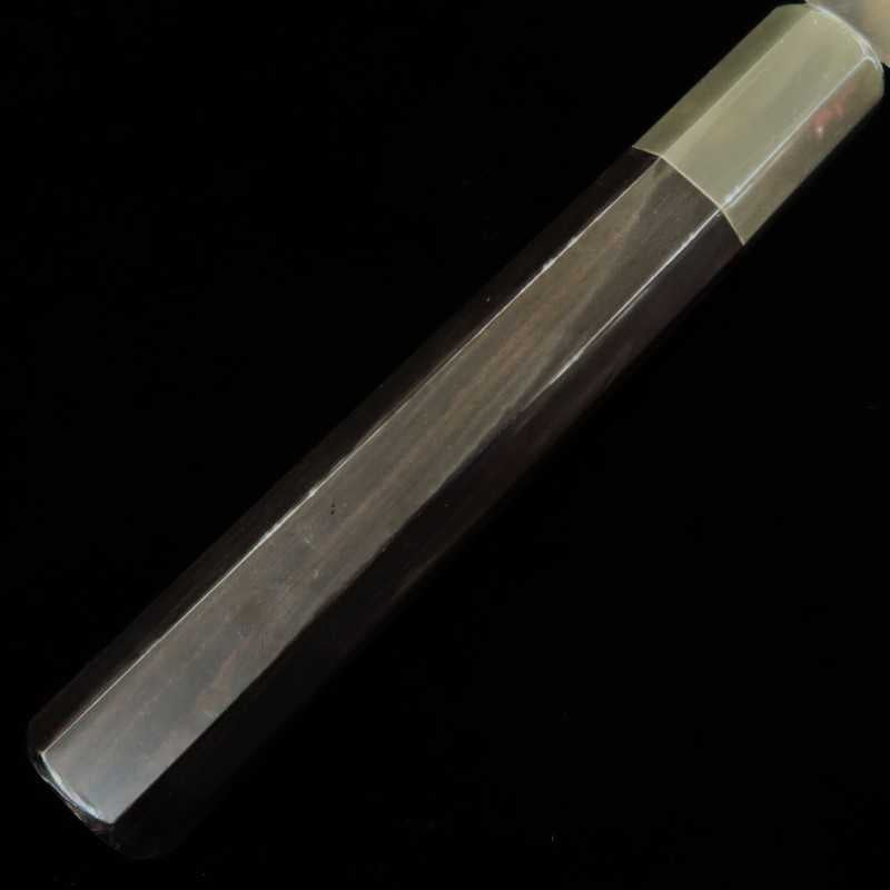 Yanagiba Mizu Honyaki SUISIN Aogami No. 2, acabamento espelhado cabo octogonal de ébano Ikeda (330mm)