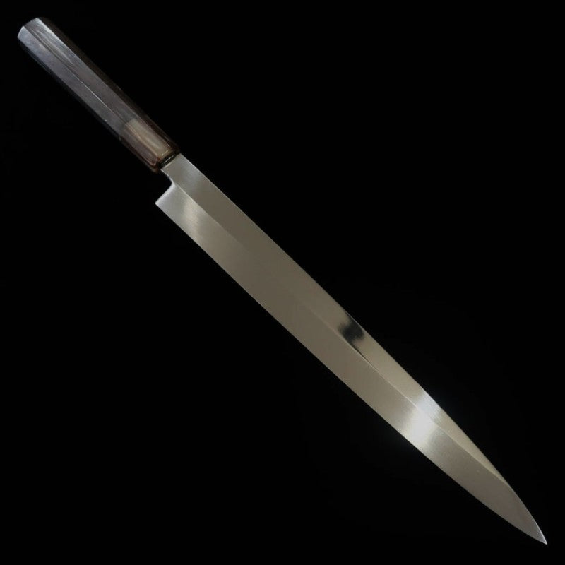 Yanagiba SUISIN Honyaki Miwa Ikeda Aogami No. 2 Ebony Handle with Magnolia Sheath (300mm)