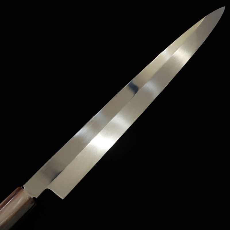 Yanagiba SUISIN Honyaki Miwa Ikeda Aogami No. 2 Ebony Handle with Magnolia Sheath (300mm)