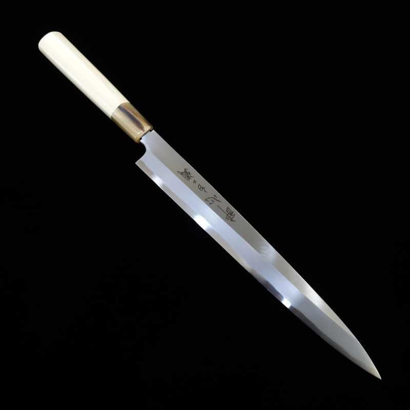 Yanagiba SUISIN Shirogami No. 2, with Pauwlonia Sheath - Mt. Fuji - (240mm)