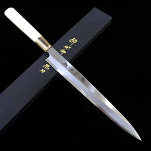 Yanagiba SUISIN Shirogami No. 2, with Pauwlonia Sheath - Mt. Fuji - (240mm)