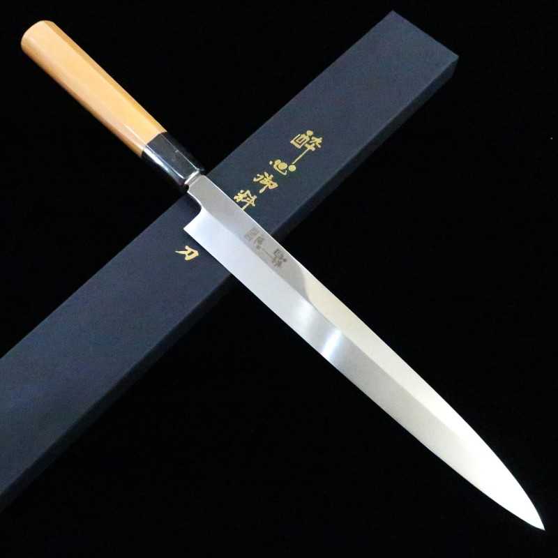 酔心 SUISIN INOX Hon-yaki cuchillo japonés Yanagiba con mango octogonal Ichii (240-300 mm)