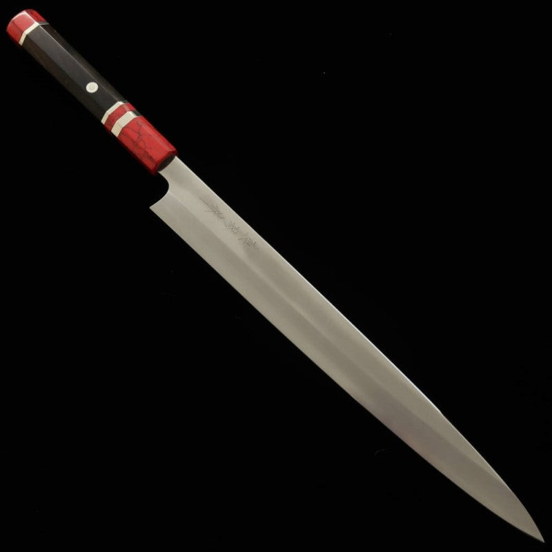 TADOKORO HAMONO Tadokoro Hamono Makoto Mirror acabado Gin-san Yanagiba mango de ébano (300 mm)