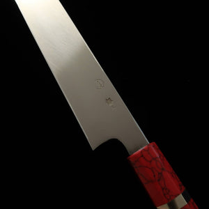 Yanagiba TADOKORO HAMONO Makoto Mirror Finish Ginsan Steel Ebony Handle (300mm)