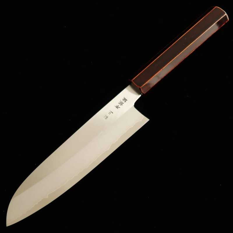 Santoku HADO Ginsan with Kijiro Cherry Octagonal Handle (180mm)