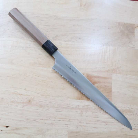 景清 KAGEKIYO ステンレス ウォルナット八角柄 パン切り (240mm)