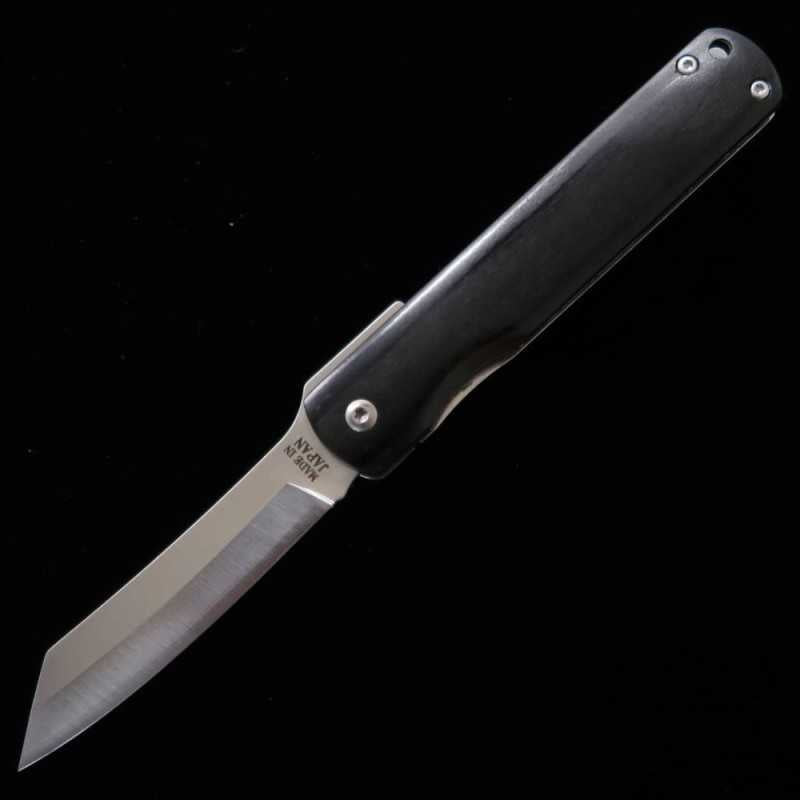 Japanese Folding knife HIGONOKAMI Liner Lock VG10 Black Handle (70mm)