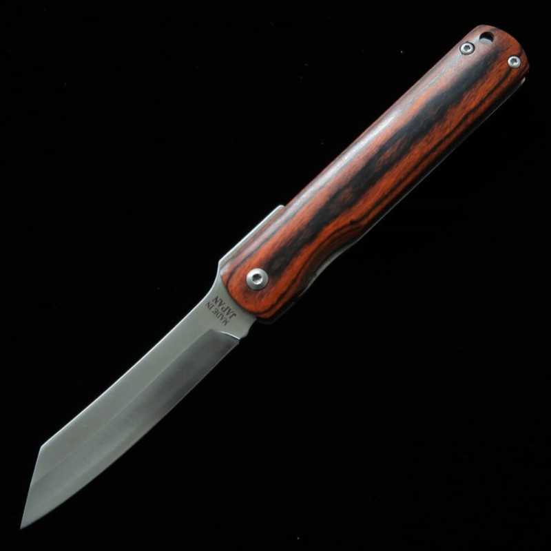 Japanese Folding knife HIGONOKAMI Liner Lock VG10 Mahogany Handle (70mm)